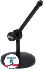 On-Stage DS300B Posi-Lok Adjustable Desktop Microphone Stand (5 Pack)
