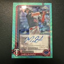 2025 Topps Chrome Update Auto Michael Helman #CRDA-MH Aqua Wave Refractor /199 