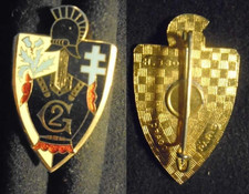 INSIGNE MILITAIRE – 2° RÉGIMENT DU GÉNIE - DRAGO - H 330