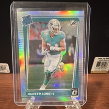 Panini 2021 Donruss Optic Rated Rookie Hunter Long Holo Prizm #281 Dolphins