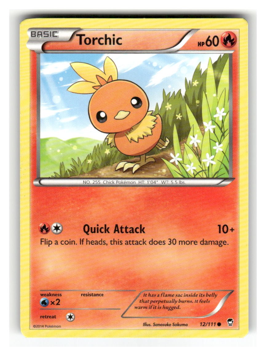 Torchic 12/111 Common Furious Fists Pokemon Moderately Played