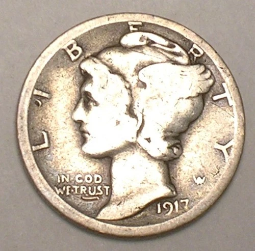 Photo of a 1917-S Mercury Dime from an eBay listing that sold on Jul 15, 2026