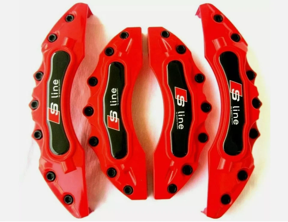 4x Brakes Caliper Covers for Audi S-Line Q1 Q2 Q3 Q5 TT A1 A5 A6 S3 RS A3 S4 - Image 2 of 4