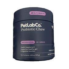 PetLab Co. Probiotics for Medium Dogs Support Gut Health 30 Soft chews