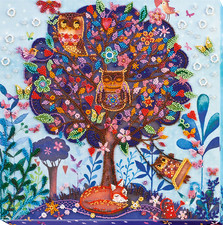 Bead Embroidery Kit "Dream of the fox" size 11.8"x11.8" / 30.0x30.0 cm