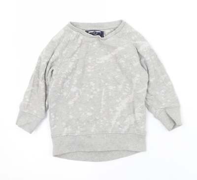 NEXT Jungen grau Baumwollmischung Pullover Größe 12-18 Monate-abgenutzt e