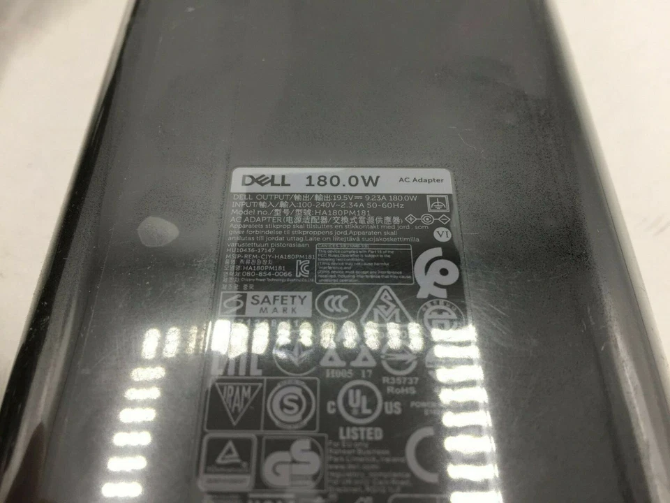 GENUINE Dell Alienware AC Power Adapter Cable  180W - HA180PM181 - FREE S/H - Image 3 of 4