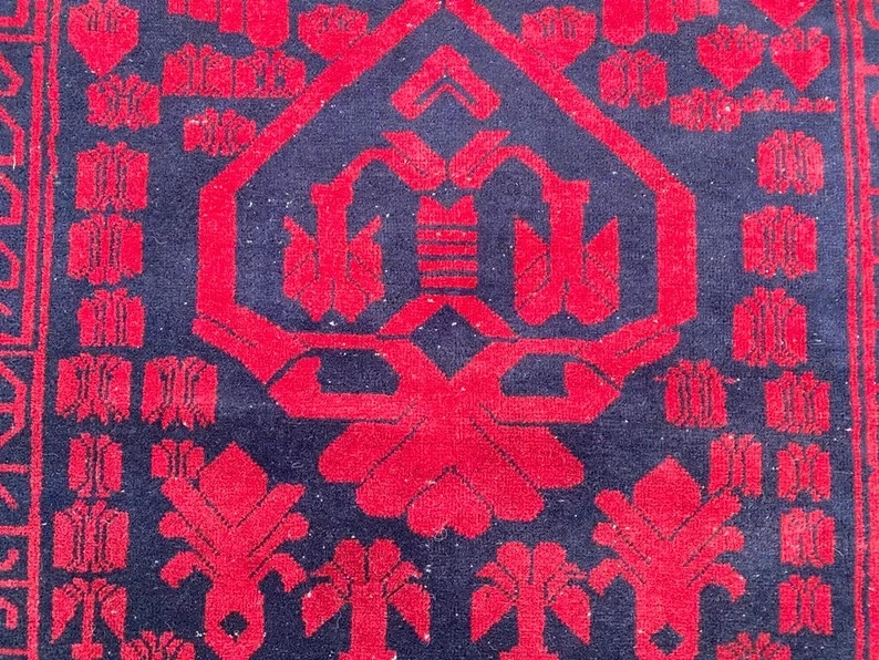 Vintage Afghan Hand knotted Rug Oushak Design Rug Home Decor Rug,3x4 ft - Image 3 of 4