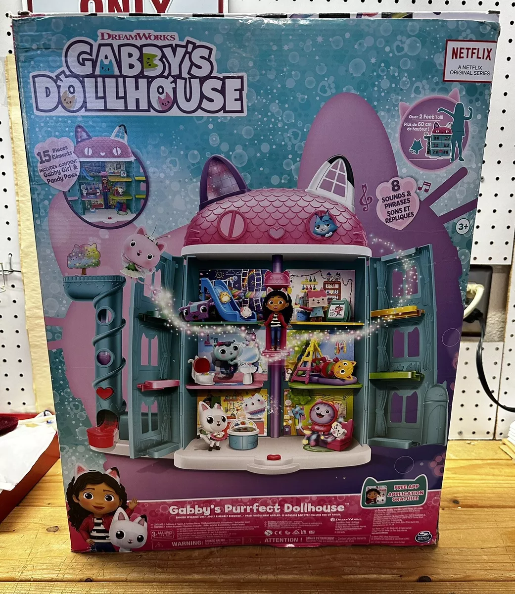 Gabby's Dollhouse, Purrfect Dollhouse 2-Foot Tall Playset with Sounds, 15  Pieces