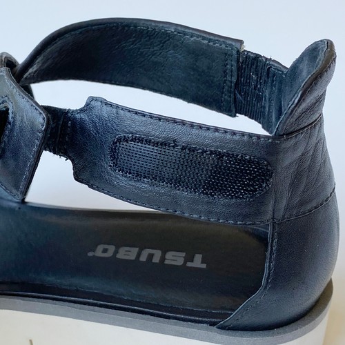 Tsubo Womens Eliah Black Comfort Sport Leather Sandals Size 7.5 Travel Low Wedge - Picture 10 of 12