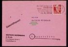 B18517 letter Greiz 1950 advertising stamp VVN commemorative and peace day business mail