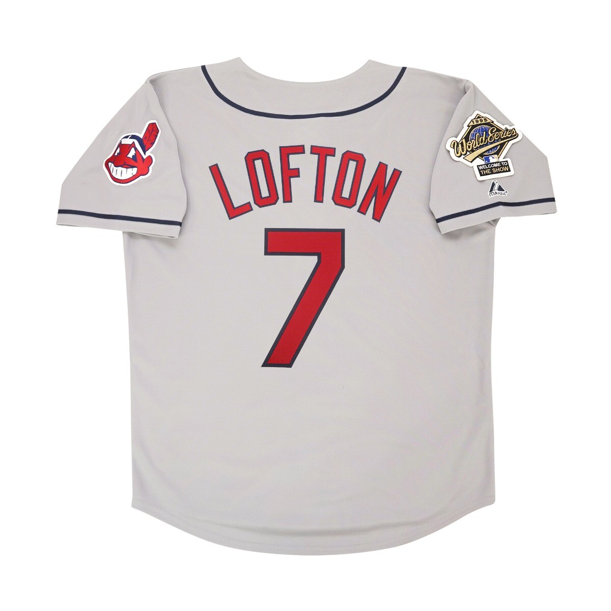 Kenny Lofton 1995 Cleveland Indians World Series Grey Road Jersey
