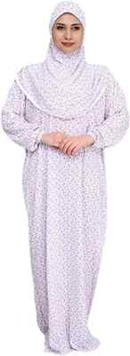 white christmas dresses Double Breasted Collar, Cotton Viscose, Tied from the Side Prayer Dress