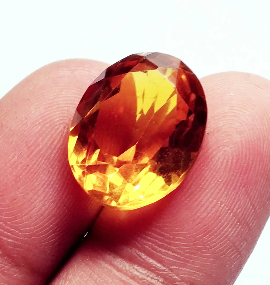 Golden Quartz Loose Gemstone Oval Cut 10.75 Ct Certified With Free Gift - Image 2 of 4