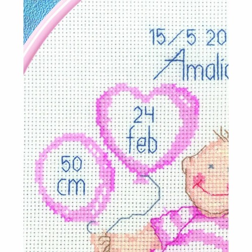 Permin 92-1858 Nascita Bambina Ricamo Punto Croce Contato - Foto 3 di 12