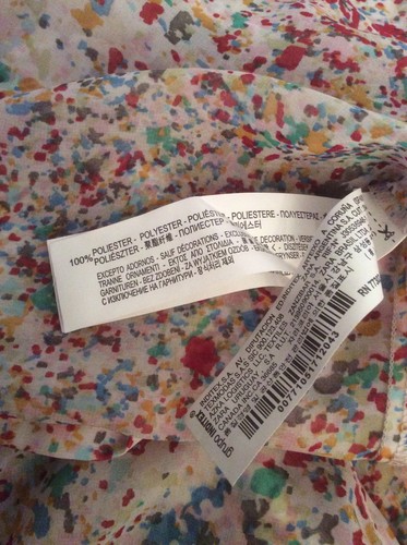 NWT Zara Paint Splatter Print Woman's Blouse Size Large - Picture 5 of 6