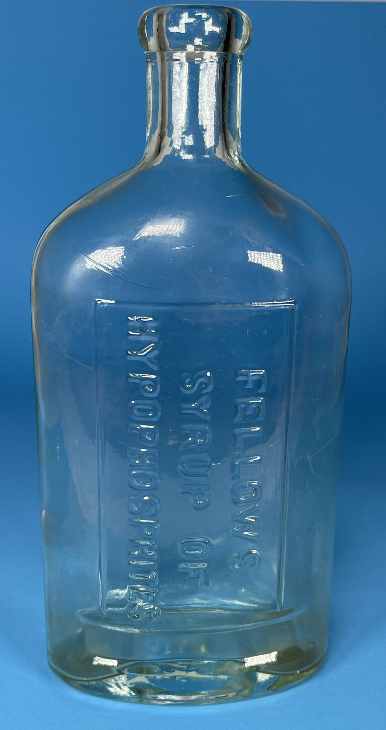 Antique 1880's Fellows Syrup of Hypophosphites Medicine Bottle Clear