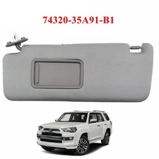 Left Sun Visor Driver Side Grey For Toyota 4RUNNER 2010-2023 For 74320-35A91-B1