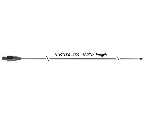Hustler IC56 Stainless Steel 102" Inch CB / HAM Radio Antenna Whip