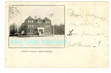 Spring Valley NY -SPRING VALLEY HIGH SCHOOL IN WINTER- Postcard Rockland County