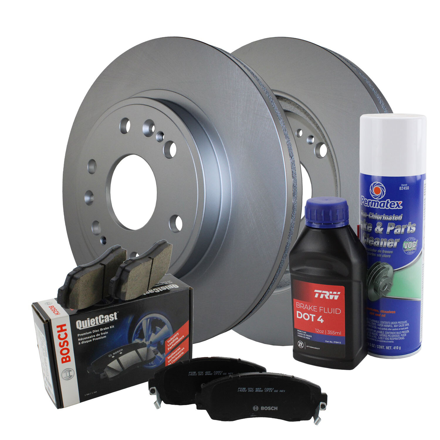 Front Brake Kit 330mm Disc Rotors  Bosch Ceramic Pad Set For Cadillac Chevy GMC