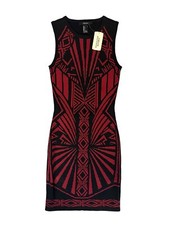 NWT Forever 21 Black Red Fitted Stretch Bodycon Sleeveless Dress Size Small NEW