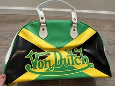Von Dutch Originals Jamaica Flag Duffell Large Bowling Bag Vintage Rare Y2k