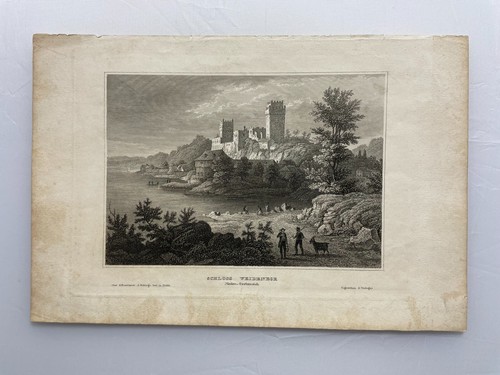 Original beautiful steel engraving - Weideneck Castle - Lower Austria