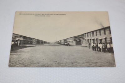 Drilling Rookies on a Street Two Miles Long in Camp Sherman Ohio Postcard