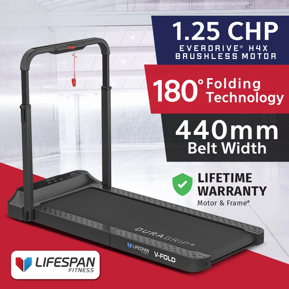 Lifespan Fitness V-FOLD Compact Smart Home Treadmill 180 Fold Slim Design