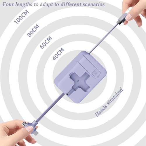 4in1 Retractable Micro USB Type C 8Pin Port Phone Charger Data Charging Cable - Zdjęcie 11 z 18