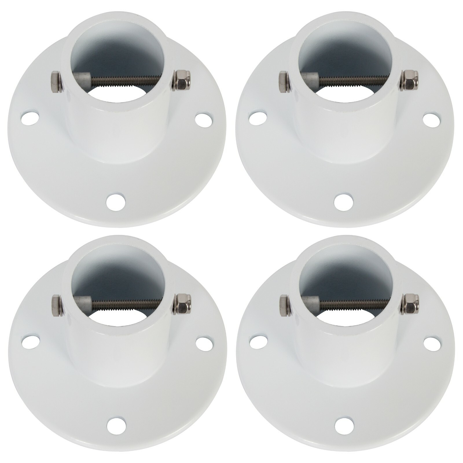 4 Pack Aluminum Slide Deck Flange w/ Flange Bolt For Inground Swimming