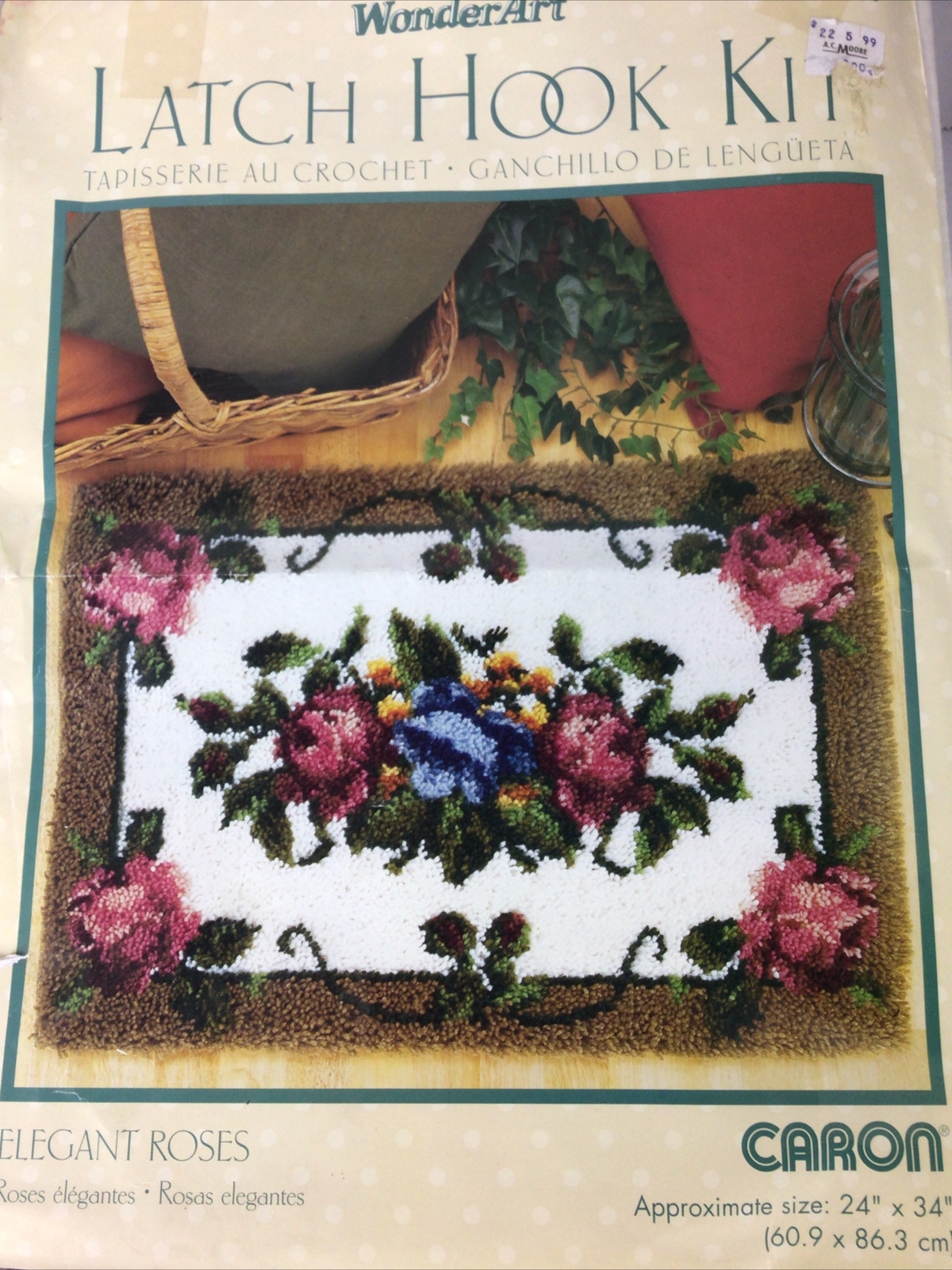 Caron Wonderart Latch Hook Kit 24x34 Elegant Roses 4385 For Sale Online Ebay