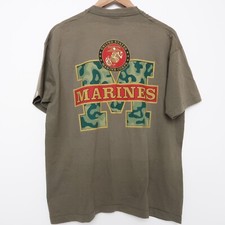 Vintage Marines Proud American Eagle Single Stitch T Shirt Best XL Made in USA