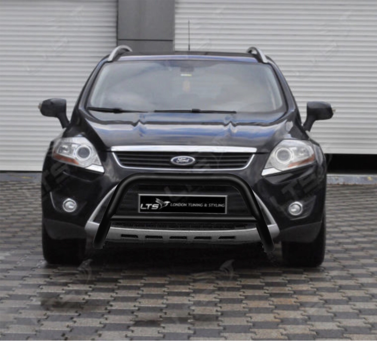 FORD KUGA STAINLESS STEEL BLACK AXLE NUDGE A BULL BAR GUARD 2016 TO 2020
