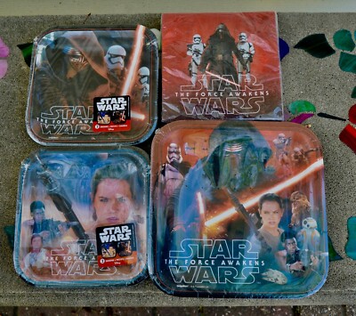 Star Wars Party Paper Plates and Napkins Set/NWT/The Force
