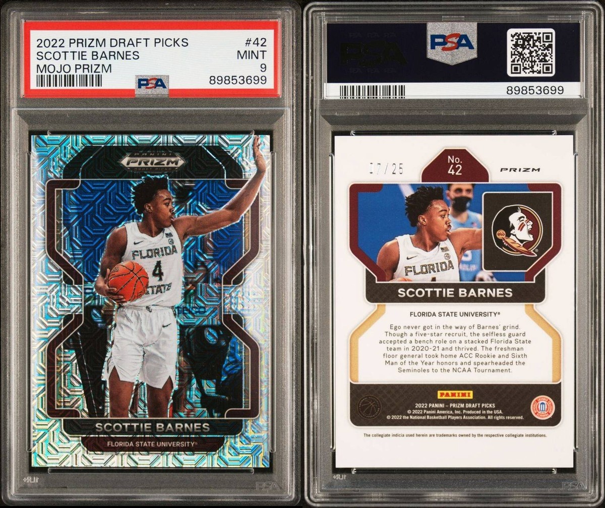 BGS10！Scottie Barnes Prizm Mojo Auto /25 BGS10 Scottie Barnes Prizm Mojo Auto /25 2021-22 RC