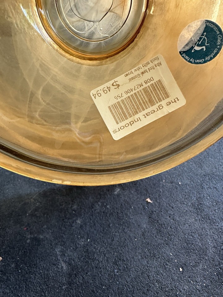 Vintage 15.5 Inch Swirl Art Glass Centerpiece Bowl eBay