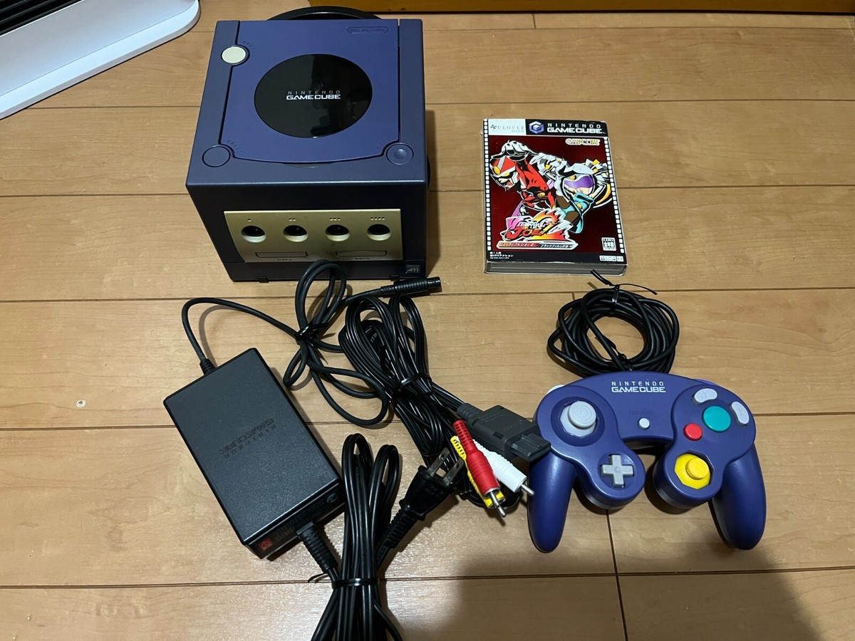 Nintendo GameCube Console & Controller Violet Color with Games