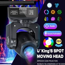 LED Moving Head Light RGBW 8Pattern Gobo Beam Stage DJ Disco Show DMX Spot Light