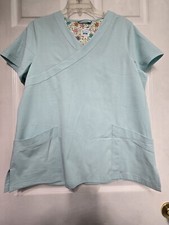 Dansko Scrub Top Size L-Mint Green V-Neck-Chest 22.5"/L 27"