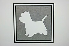 Westie Highland White Terrier Dog EMBOSSED Bathroom 2 HAND TOWELS EMBROIDERED