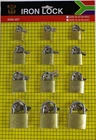 12 pieces padlock 25/32/38/50 mm U-lock suitcase lock New