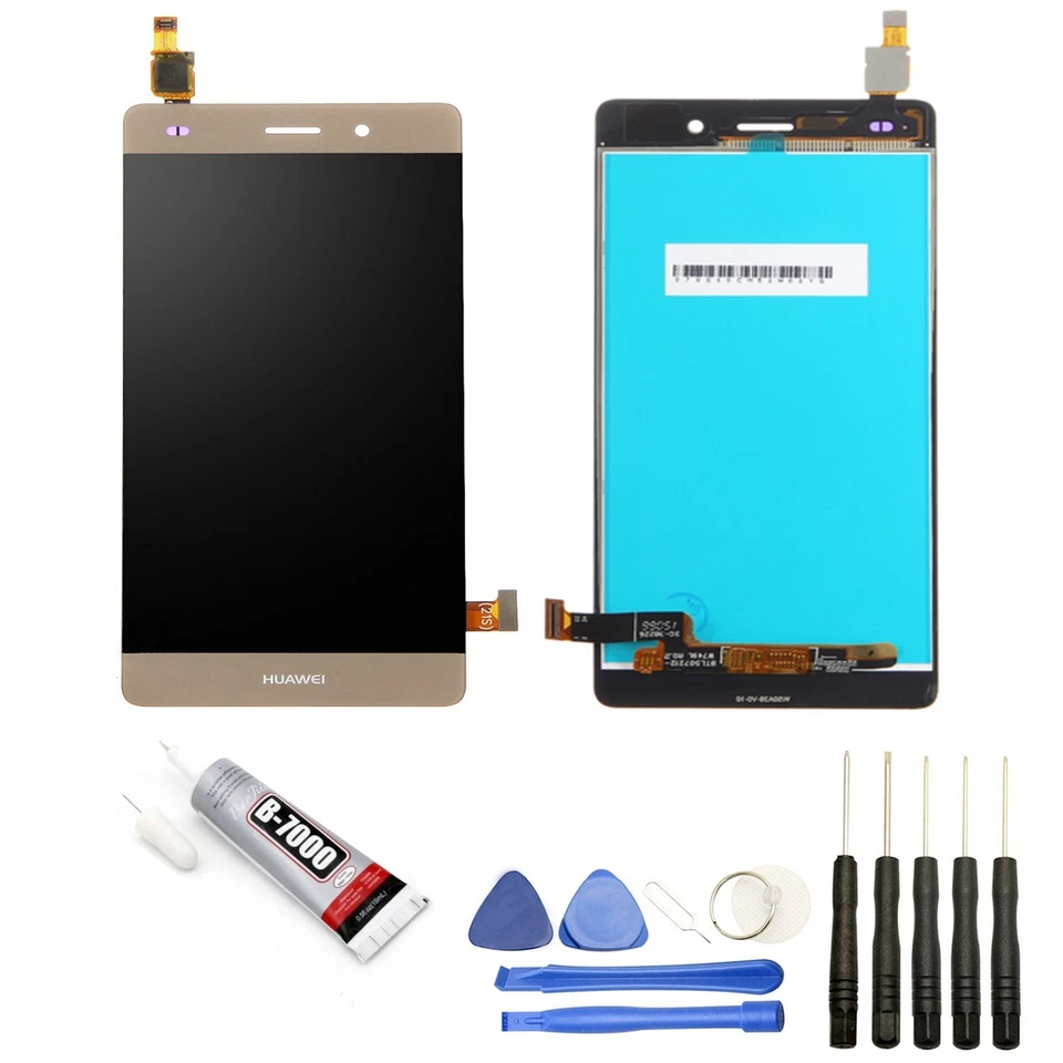 VITRE TACTILE + ECRAN LCD SUR CHASSIS POUR HUAWEI P8 LITE 2016 OR + OUTILS - Photo 1/1