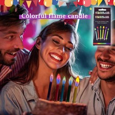Candele Fiamma Multicolore Colorate Festa Compleanno Torta P7S6 E Candele U5A7