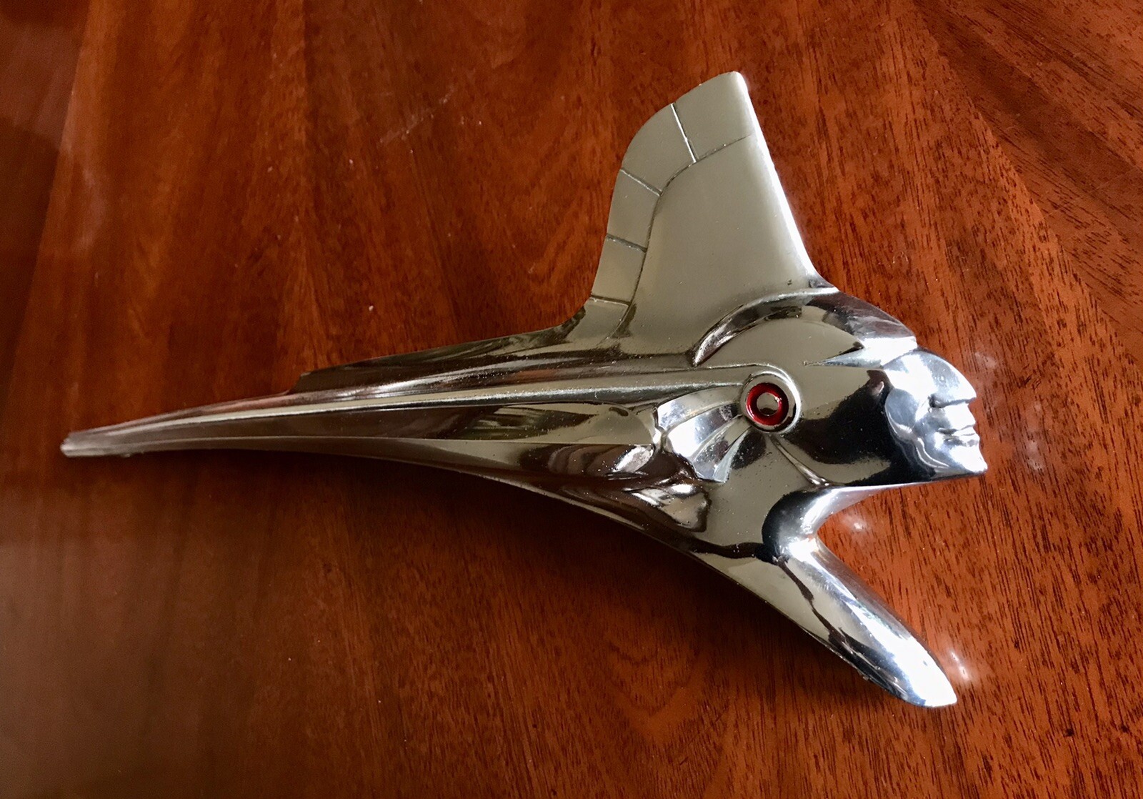 Original 1951 Pontiac Chieftain 6 & 8 Hood Ornament Mascot Very Nice Condition!
