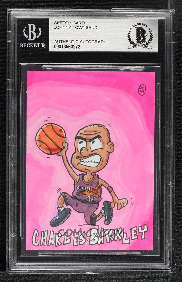 Charles Barkley Original Art Sketch Card Phoenix Suns NBA Jam 1/1