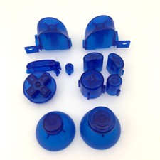 New Full Set L R ABXY Z Buttons Set For GameCube Controller For NGC -Clear Blue