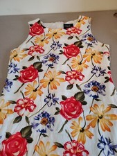 Style Exchange Womans Dress Sz 12  Sleevless Lined Floral Summer Cocktail Party