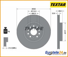2 St. Bremsscheibe PRO TEXTAR 92327103 für VW ID.3 Cupra